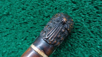 ENGRAVED EUROPEAN FLINTLOCK POCKET PISTOL WITH FIGURAL “MOOR’S HEAD” CARVED POMMEL - Image 14 of 15