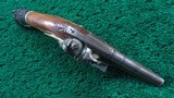 ENGRAVED EUROPEAN FLINTLOCK POCKET PISTOL WITH FIGURAL “MOOR’S HEAD” CARVED POMMEL - 3 of 15