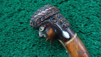 ENGRAVED EUROPEAN FLINTLOCK POCKET PISTOL WITH FIGURAL “MOOR’S HEAD” CARVED POMMEL - Image 11 of 15