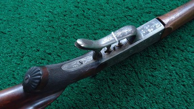 ENGRAVED GERMAN FALLING BLOCK STALKING RIFLE - Image 3 of 25