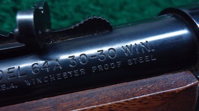 WINCHESTER MODEL 64A LEVER ACTION RIFLE CHAMBERED FOR .30-30 WIN - Image 6 of 21