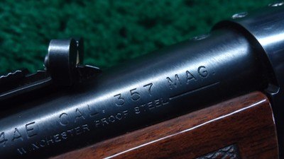 WINCHESTER MODEL 94AE LEGACY ROUND BARREL CHECKERED PISTOL GRIP DELUXE CARBINE CHAMBERED IN .357 MAGNUM - Image 6 of 22
