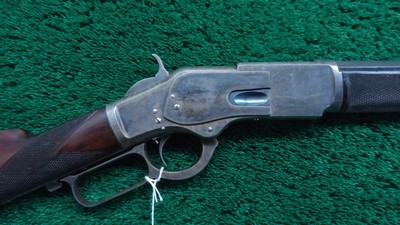 DELUXE 1ST MODEL 1873 WINCHESTER RIFLE IN 44 WCF