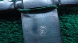 GERMAN ANTIQUE 19TH CENTURY JAEGER HUNTING KNIFE W/LEATHER SHEATH - 6 of 9