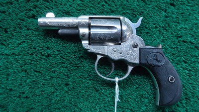 FACTORY ENGRAVED COLT SHERIFF’S MODEL 1877 DOUBLE ACTION REVOLVER IN .41 CALIBER - Image 2 of 14