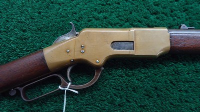 EARLY WINCHESTER MODEL 1866 FLATSIDE SRC WITH HENRY MARKED BARREL