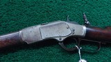 SPECIAL ORDER NICKLE TRIM WINCHESTER MODEL 1873 RIFLE IN 38 WCF - 2 of 23