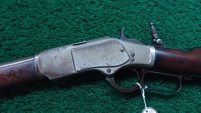 SPECIAL ORDER NICKLE TRIM WINCHESTER MODEL 1873 RIFLE IN 38 WCF - Image 2 of 23