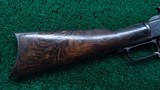 FACTORY ENGRAVED DELUXE 2ND MODEL 1873 WINCHESTER RIFLE IN 44 WCF - 23 of 25