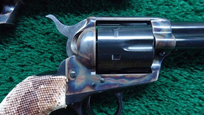PAIR OF COLT SECOND GENERATION SINGLE ACTION ARMY REVOLVERS PRESENTED TO MARLIN EXHIBITION SHOOTER COLONEL LEON LARSON - Image 7 of 17