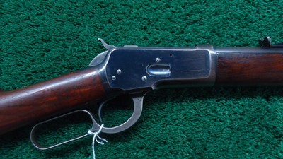 ANTIQUE WINCHESTER MODEL 1892 RIFLE IN 38 WCF CALIBER