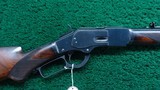 RARE WINCHESTER MODEL 1873 WITH STAINLESS STEEL OCTAGON BARRELIN 38 WCF