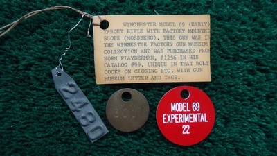 EXPERIMENTAL WINCHESTER MODEL 69 BOLT ACTION RIFLE FOR 22 S, L or LR - Image 8 of 25