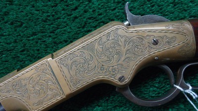FACTORY ENGRAVED LATE MODEL HENRY RIFLE - Image 9 of 23