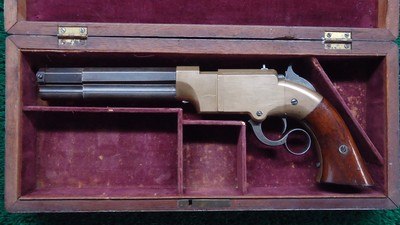 CASED NEW HAVEN ARMS Co VOLCANIC NO. 2 NAVY PISTOL WITH 6 INCH BARREL
