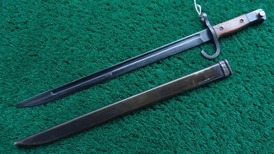WW2 1930s-1945 JAPANESE ARISAKA TYPE 30 BAYONET WITH SCABBARD