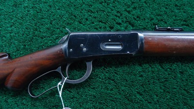 SCARCE WINCHESTER MODEL 94 SRC WITH SPECIAL ORDER PISTOL GRIP STOCK IN 25-35 WCF