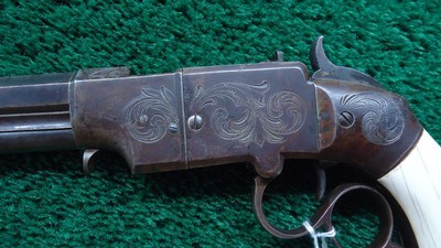 SCARCE ENGRAVED SMITH & WESSON NO. 2 LARGE FRAME PISTOL IN 41 CALIBER WITH IVORY GRIPS - Image 8 of 19