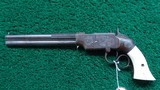 SCARCE ENGRAVED SMITH & WESSON NO. 2 LARGE FRAME PISTOL IN 41 CALIBER WITH IVORY GRIPS - 2 of 19