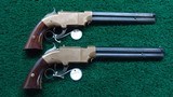CASED PAIR OF LARGE FRAME NO. 2 VOLCANIC PISTOLS - 1 of 19