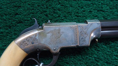 ENGRAVED VOLCANIC LARGE FRAME NO. 2 PISTOL WITH CASE - Image 6 of 17