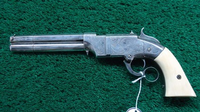 CUSTOM ENGRAVED VOLCANIC LARGE FRAME NO. 2 PISTOL WITH CASE - Image 2 of 17