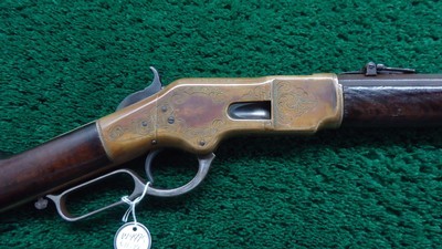 WINCHESTER MODEL 1866 RIFLE ENGRAVED WITH MEXICAN EAGLE