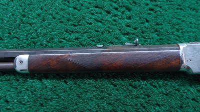 SPECIAL ORDER HALF NICKEL WINCHESTER MODEL 1873 CHECKERED PISTOL GRIP RIFLE CHAMBERED FOR 22 SHORT - Image 12 of 22