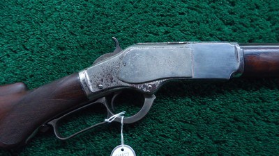 SPECIAL ORDER HALF NICKEL WINCHESTER MODEL 1873 CHECKERED PISTOL GRIP RIFLE CHAMBERED FOR 22 SHORT - Image 1 of 22