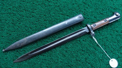RARE WW1 CZECH MAUSER BAYONET WITH SCABBARD - Image 1 of 10