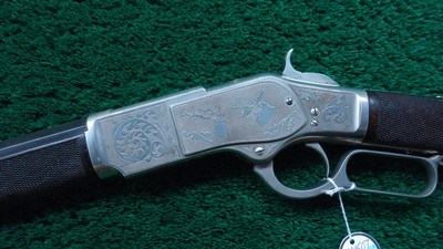 VERY FINE WINCHESTER 1873 1ST MODEL DELUXE RIFLE IN CALIBER 44-40; - Image 2 of 25