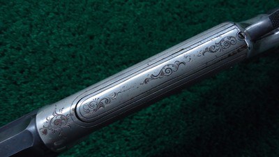 MARLIN MODEL 1881 THIN SIDE LIGHTWEIGHT FACTORY ENGRAVED RIFLE IN 38-55 - Image 12 of 25