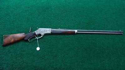 MARLIN MODEL 1881 THIN SIDE LIGHTWEIGHT FACTORY ENGRAVED RIFLE IN 38-55 - Image 22 of 25