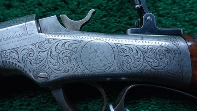 ENGRAVED MARLIN BALLARD RIFLE IN CALIBER 32-40 - Image 10 of 25