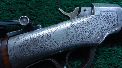ENGRAVED MARLIN BALLARD RIFLE IN CALIBER 32-40 - Image 9 of 25