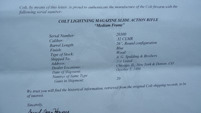 MEDIUM FRAME COLT LIGHTNING RIFLE IN 32 WCF - Image 17 of 23