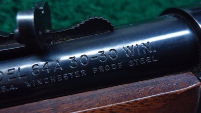 WINCHESTER MODEL 64A LEVER ACTION RIFLE CHAMBERED FOR .30-30 WIN - Image 6 of 21