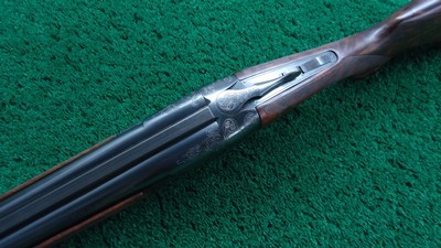 CUSTOM ENGRAVED WINCHESTER MODEL 24 SXS DOUBLE BARREL 12 GA. SHOTGUN - Image 4 of 25