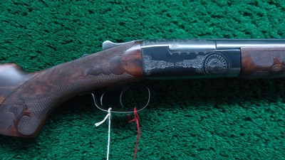 CUSTOM ENGRAVED WINCHESTER MODEL 24 SXS DOUBLE BARREL 12 GA. SHOTGUN - Image 1 of 25