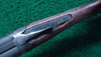 CUSTOM ENGRAVED WINCHESTER MODEL 24 SXS DOUBLE BARREL 12 GA. SHOTGUN - Image 9 of 25