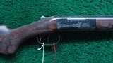 CUSTOM ENGRAVED WINCHESTER MODEL 24 SXS DOUBLE BARREL 12 GA. SHOTGUN - Image 1 of 25