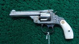 FACTORY ENGRAVED S & W DOUBLE ACTION REVOLVER IN CALIBER 38 - Image 2 of 17
