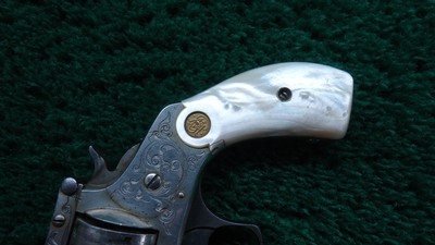 FACTORY ENGRAVED S & W DOUBLE ACTION REVOLVER IN CALIBER 38 - Image 13 of 17