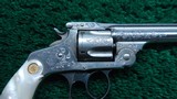 FACTORY ENGRAVED S & W DOUBLE ACTION REVOLVER IN CALIBER 38 - Image 7 of 17