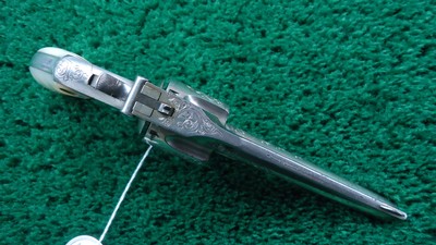 FACTORY ENGRAVED S & W DOUBLE ACTION REVOLVER IN CALIBER 38 - Image 3 of 17