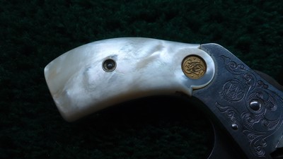FACTORY ENGRAVED S & W DOUBLE ACTION REVOLVER IN CALIBER 38 - Image 11 of 17