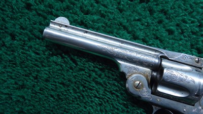 FACTORY ENGRAVED S & W DOUBLE ACTION REVOLVER IN CALIBER 38 - Image 12 of 17