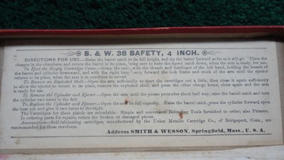 SMITH & WESSON SAFETY HAMMERLESS REVOLVER IN CALIBER 38 S & W WITH BOX - Image 17 of 18
