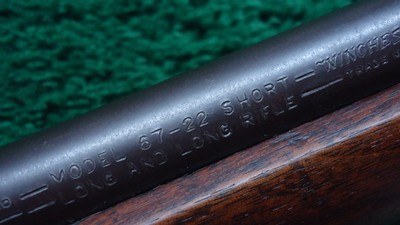 WINCHESTER MODEL 67 BOLT ACTION SINGLE SHOT RIFLE FOR 22 S, L & LR - Image 6 of 22