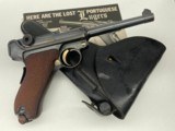 Royal Portuguese Army Contract Luger Pistol, DWM manufacturer, Model 1906, .30 Cal and Holster - 1 of 5